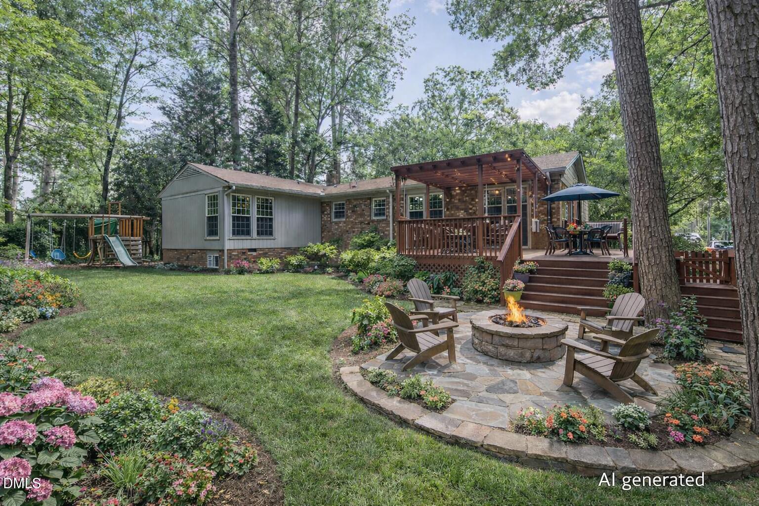 4030 King Charles Road Durham, NC 27707 - Photo 26 of 26 Ai generated back yard