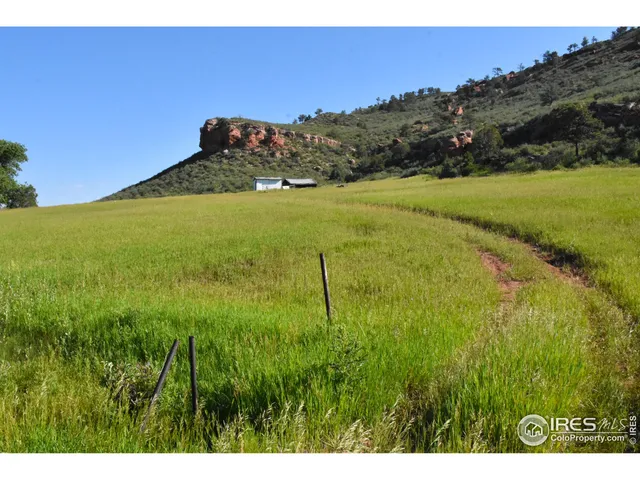a view of a yard with an ocean