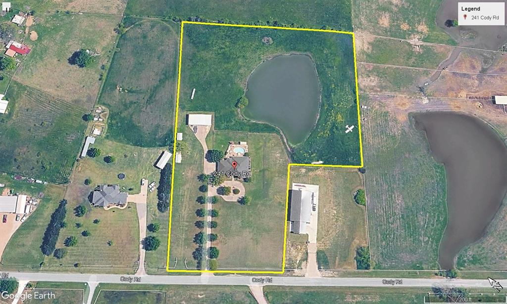 241 Cody Road Ennis, TX 75119 - Photo 40 of 40 Google earth view. Approximate property lines not to replace a survey.