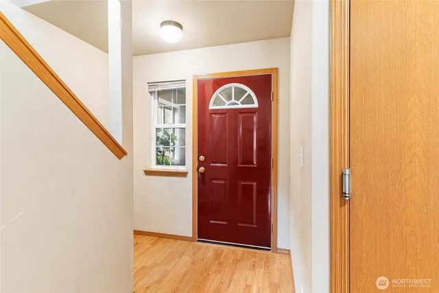 a front door view of a hallway