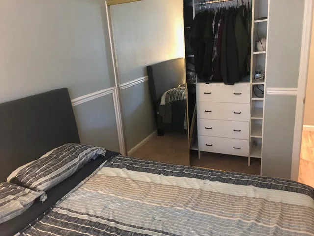 a view of a closet area