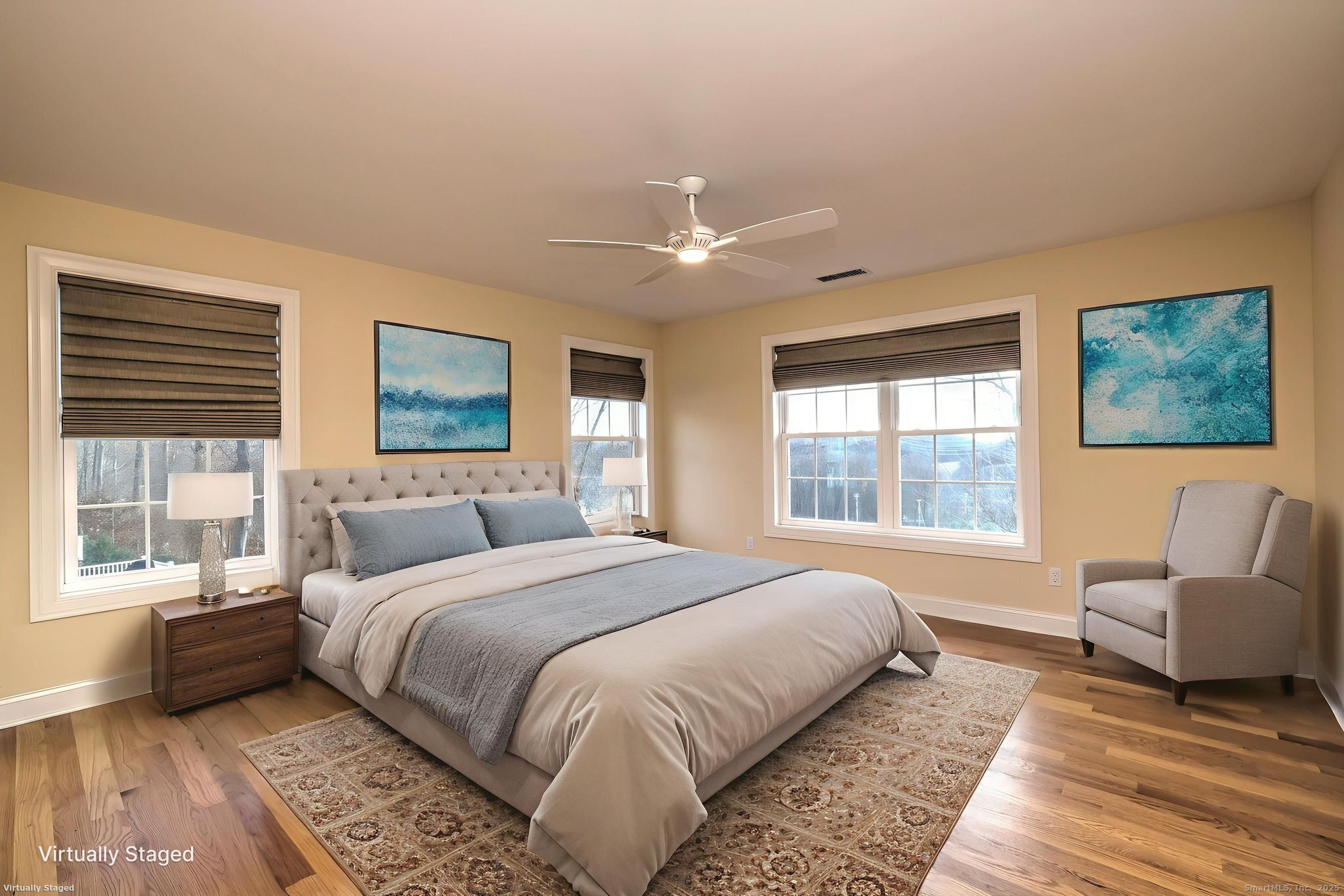 126 Wells View Road, Unit 126 Shelton, CT 06484 - Photo 20 of 26 a bedroom with a large bed and a couch