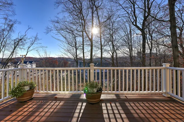 a view of a chair on the roof deck