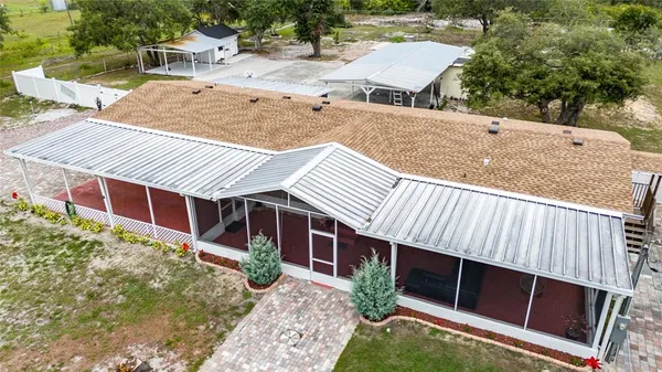 a view of a house with a patio