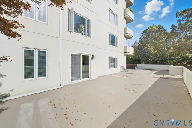 a view of a building with a outdoor space