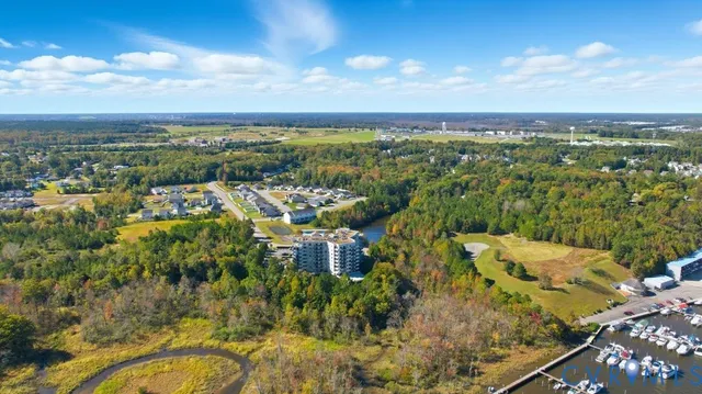 a view of a city with an ocean view