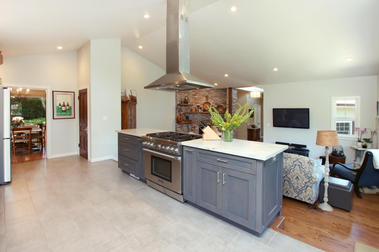 2 Deer Path Road Santa Cruz, CA 95060 - Photo 15 of 44 a kitchen with stainless steel appliances granite countertop a stove and a sink