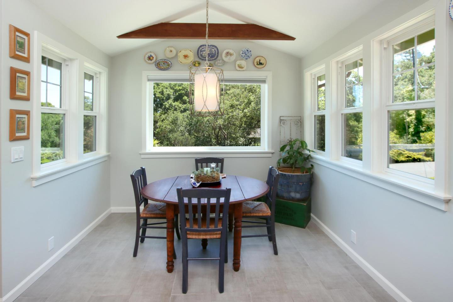 2 Deer Path Road Santa Cruz, CA 95060 - Photo 18 of 44 a view of a dining room with furniture window and outside view