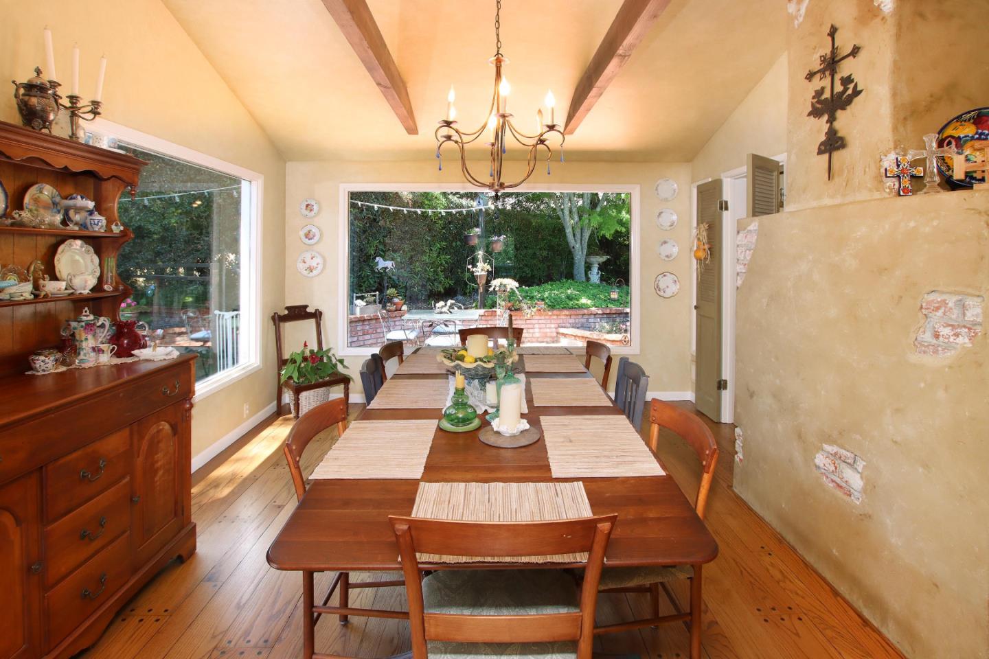 2 Deer Path Road Santa Cruz, CA 95060 - Photo 22 of 44 a view of a dining room with furniture window and outside view