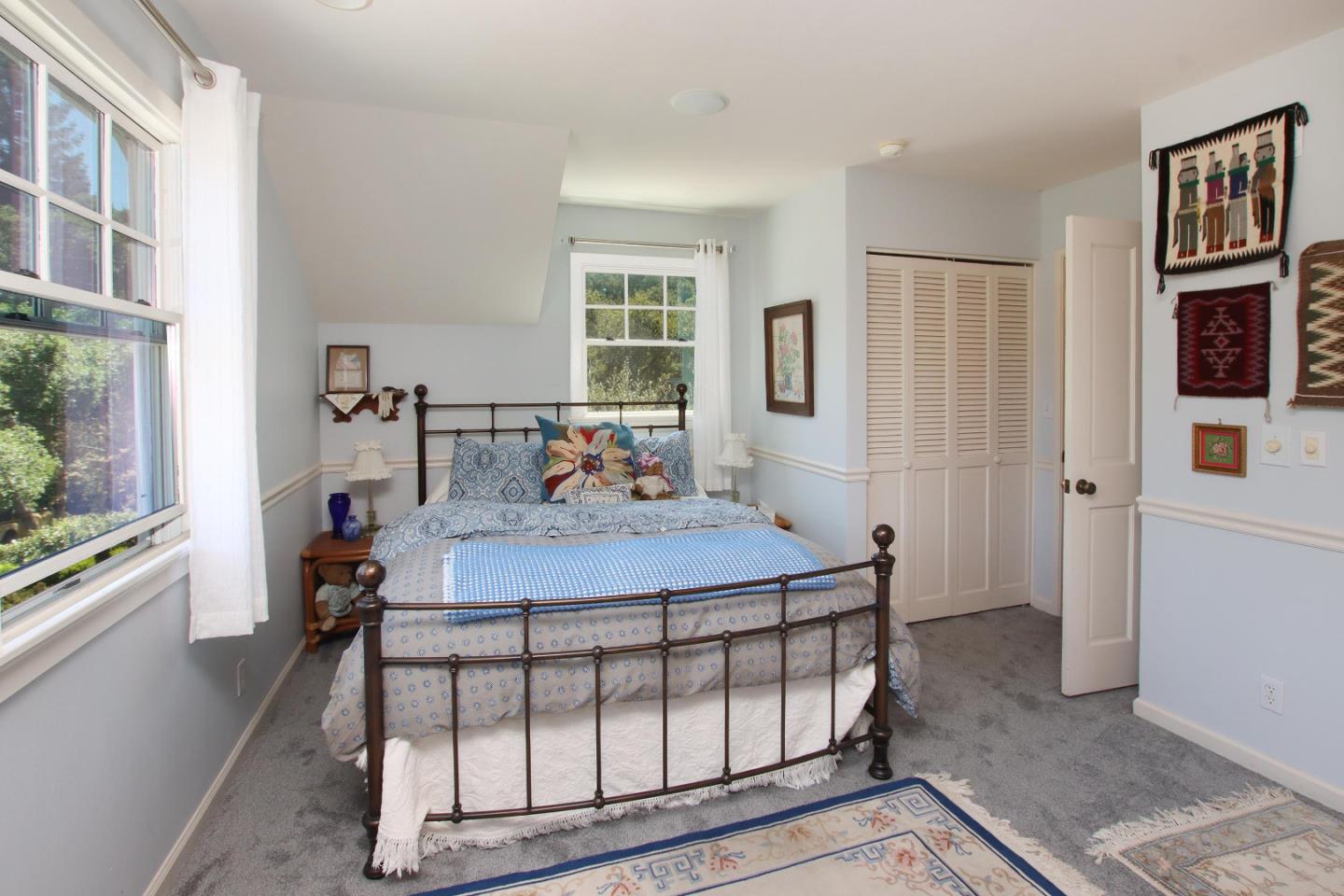 2 Deer Path Road Santa Cruz, CA 95060 - Photo 31 of 44 a bedroom with a bed and a window