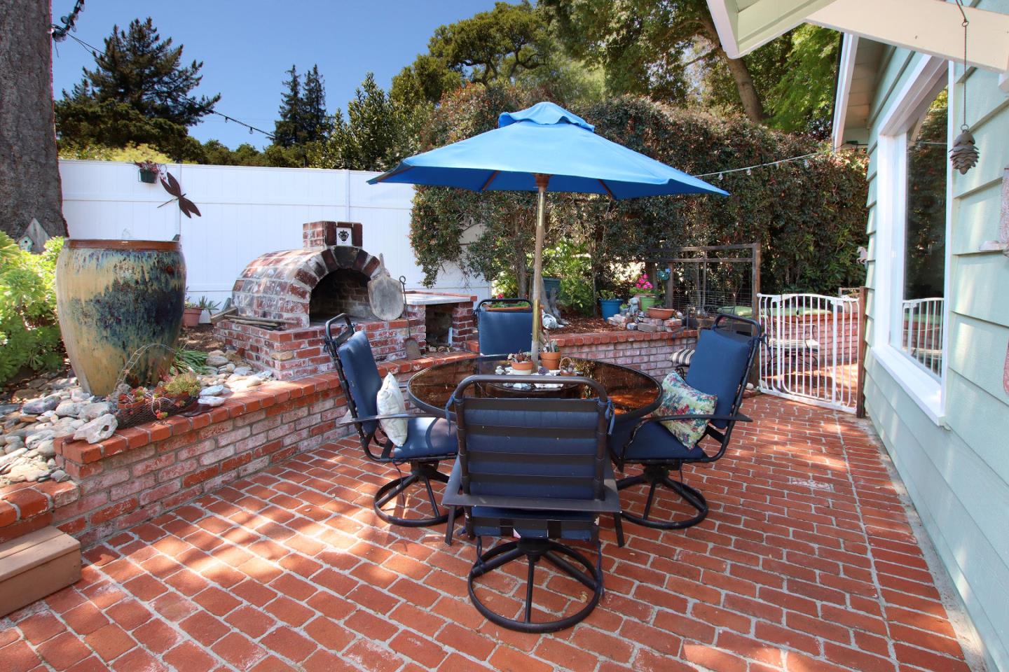 2 Deer Path Road Santa Cruz, CA 95060 - Photo 34 of 44 a view of a backyard with sitting area and furniture
