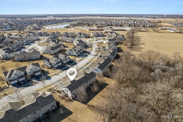 an aerial view of multiple house