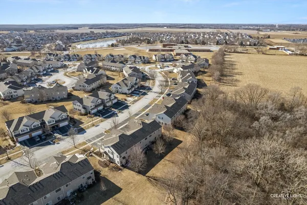 an aerial view of multiple house