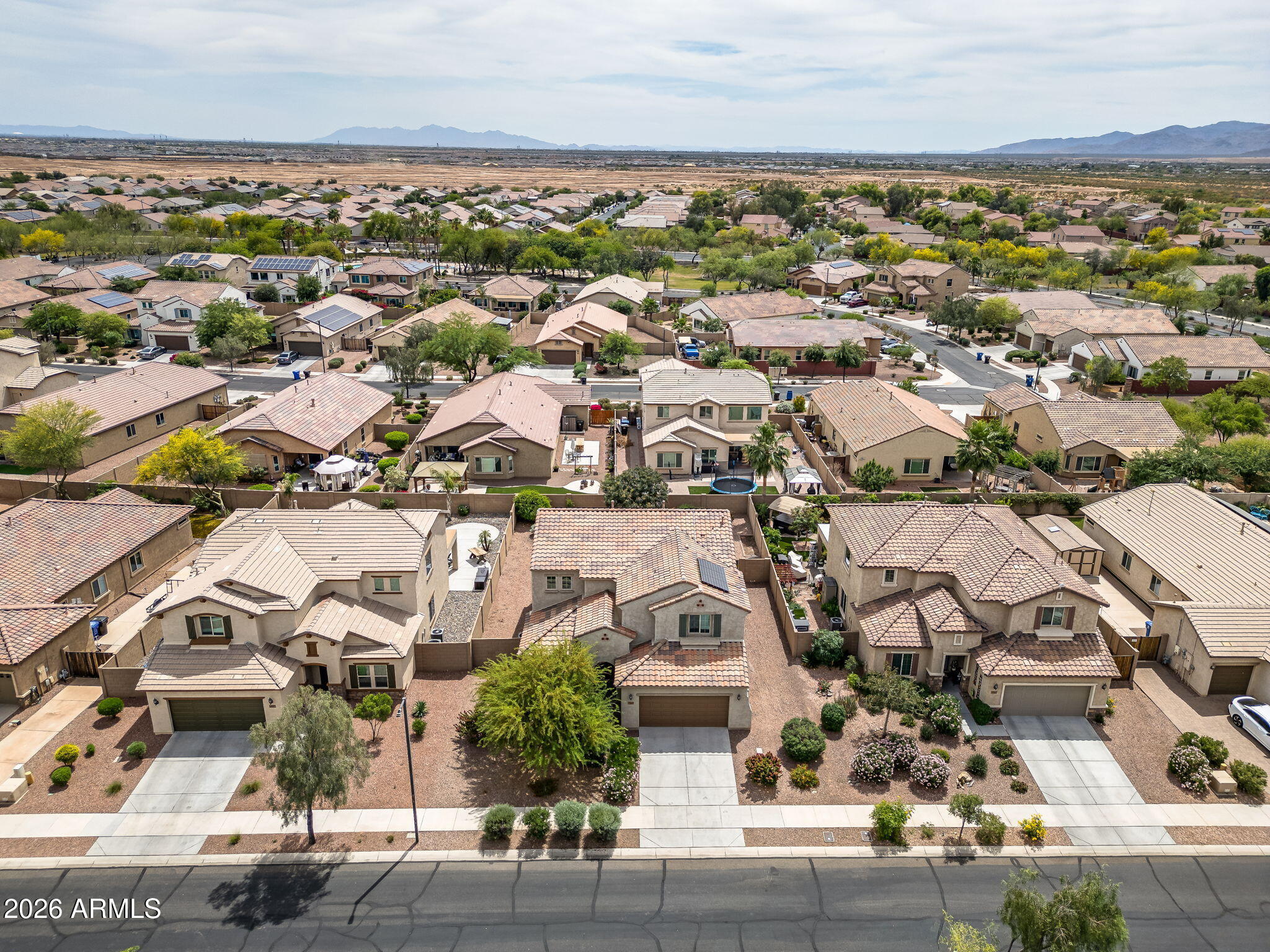 17543 West Buckhorn Trail Surprise, AZ 85387 - Photo 86 of 104 an aerial view of residential building with parking
