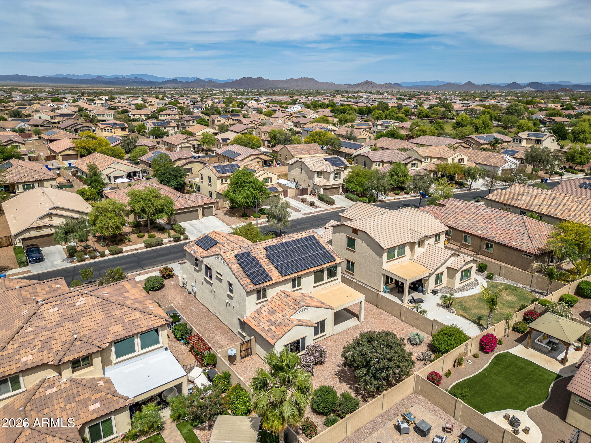 17543 West Buckhorn Trail Surprise, AZ 85387 - Photo 95 of 104 an aerial view of residential building with parking