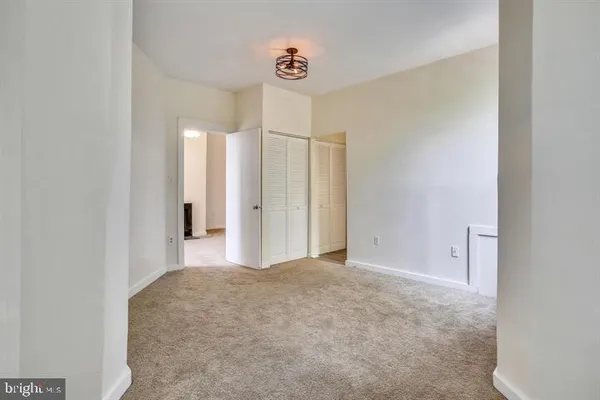 a view of a room with an empty space