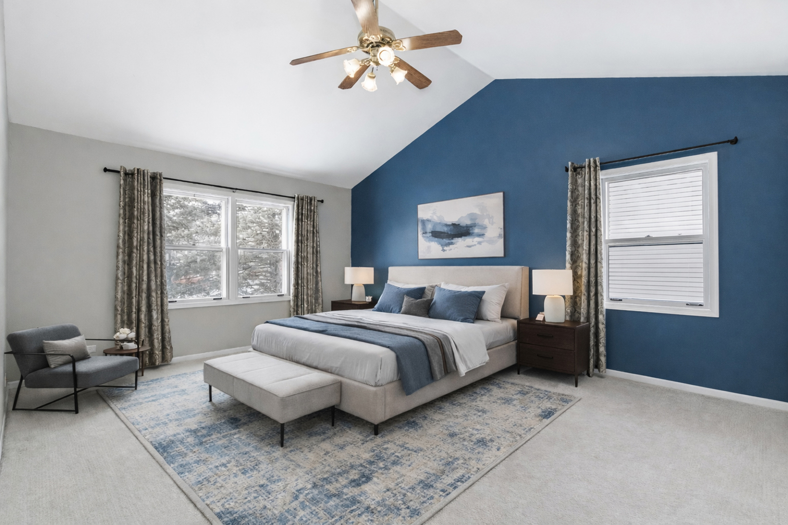 246 Montclair Road Vernon Hills, IL 60061 - Photo 25 of 50 a spacious bedroom with a bed couch and window