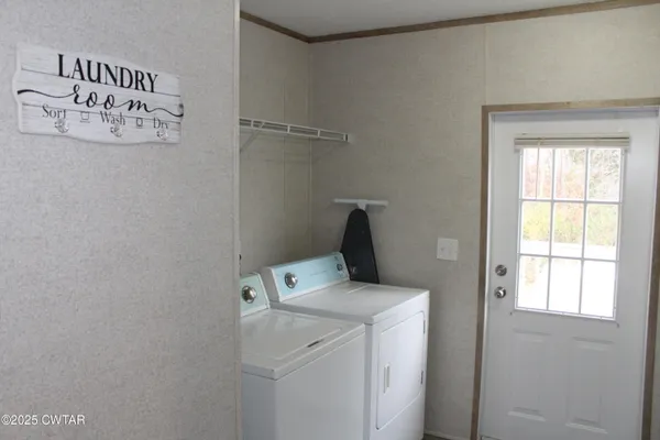 a view of bathroom with a window