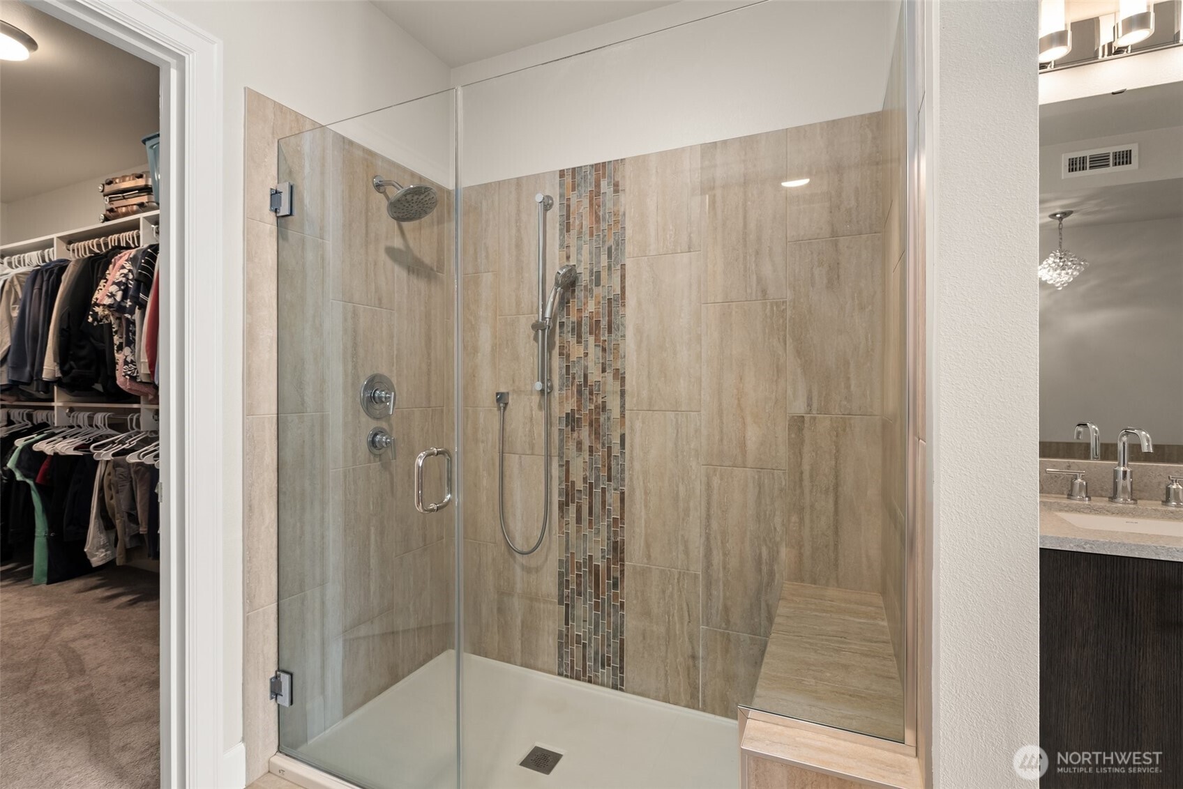 4961 Main Street, Unit 802 Tacoma, WA 98407 - Photo 21 of 39 a bathroom with a shower and a sink