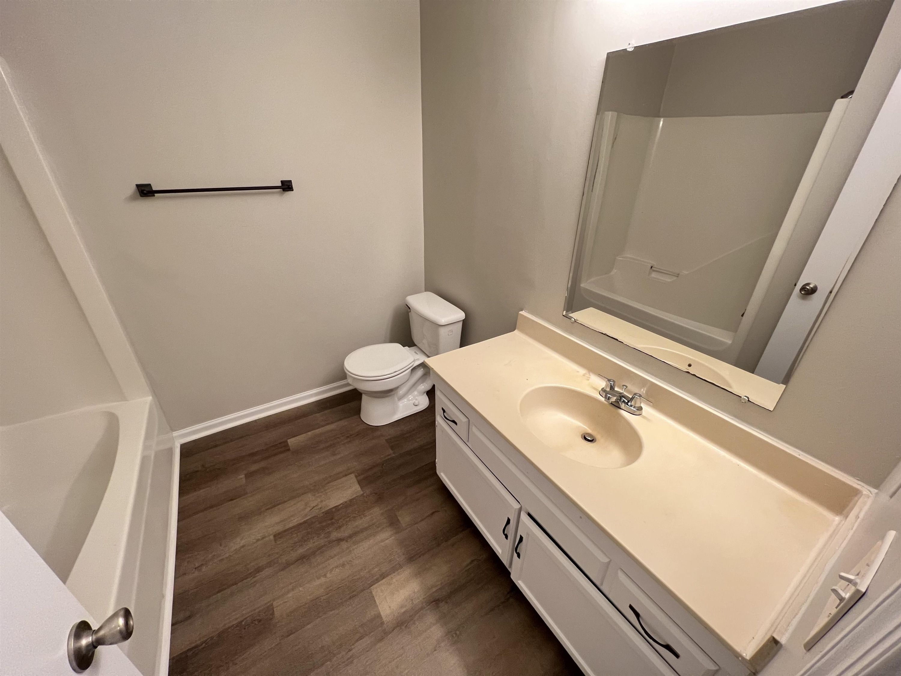 1227 Seaton Road, Unit 33 Durham, NC 27713 - Photo 7 of 21 a bathroom with a sink and a mirror
