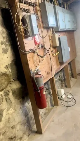 a kitchen with sink and cabinets