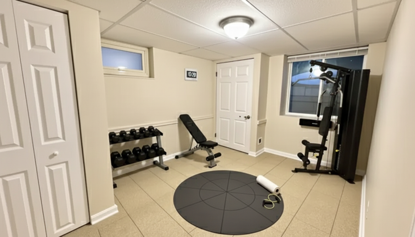 21209 Oak Street Matteson, IL 60443 - Photo 12 of 18 a room with gym equipment and wooden floor
