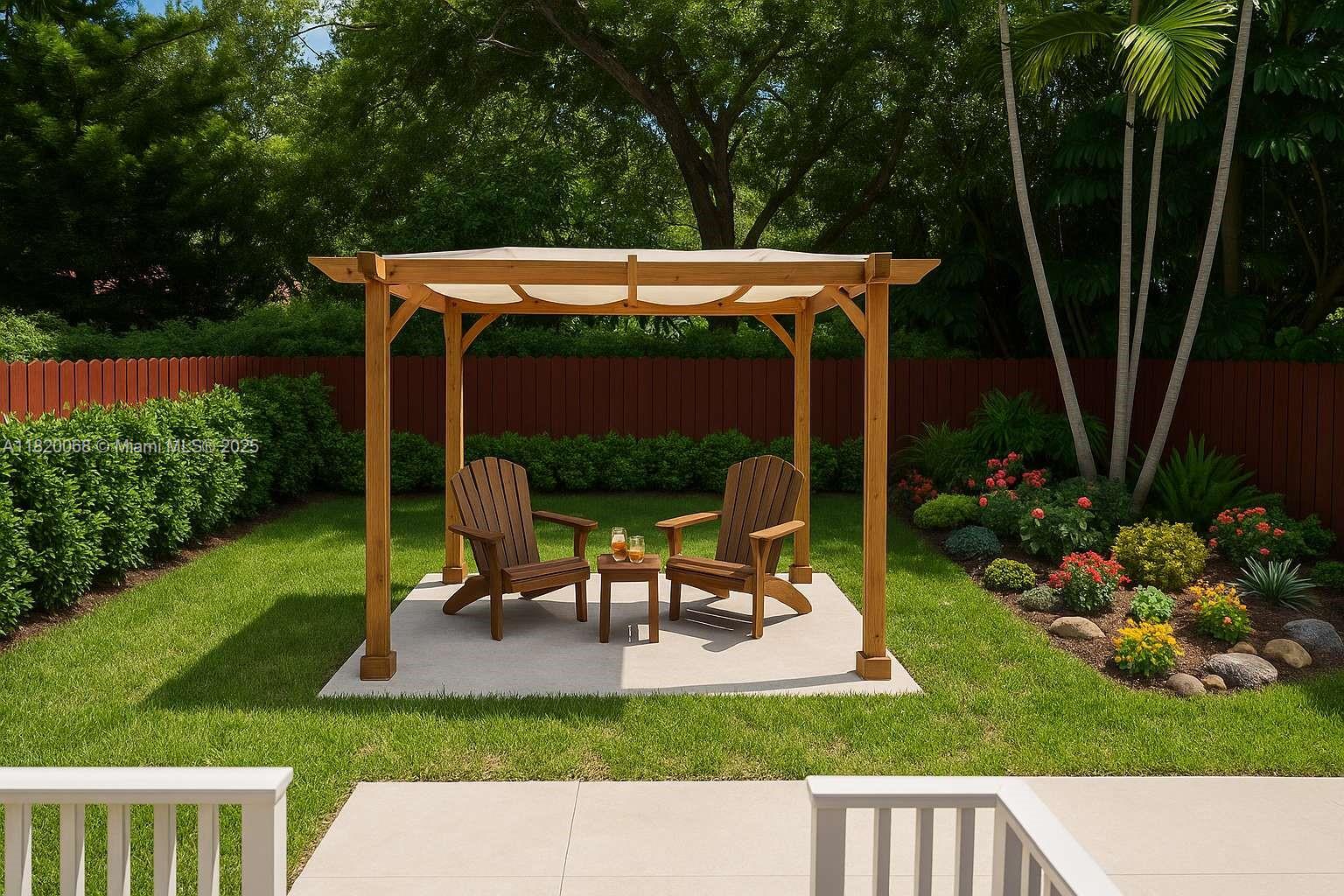 Bayside Miami, FL 33138 - Photo 29 of 44 a view of a porch with furniture and garden