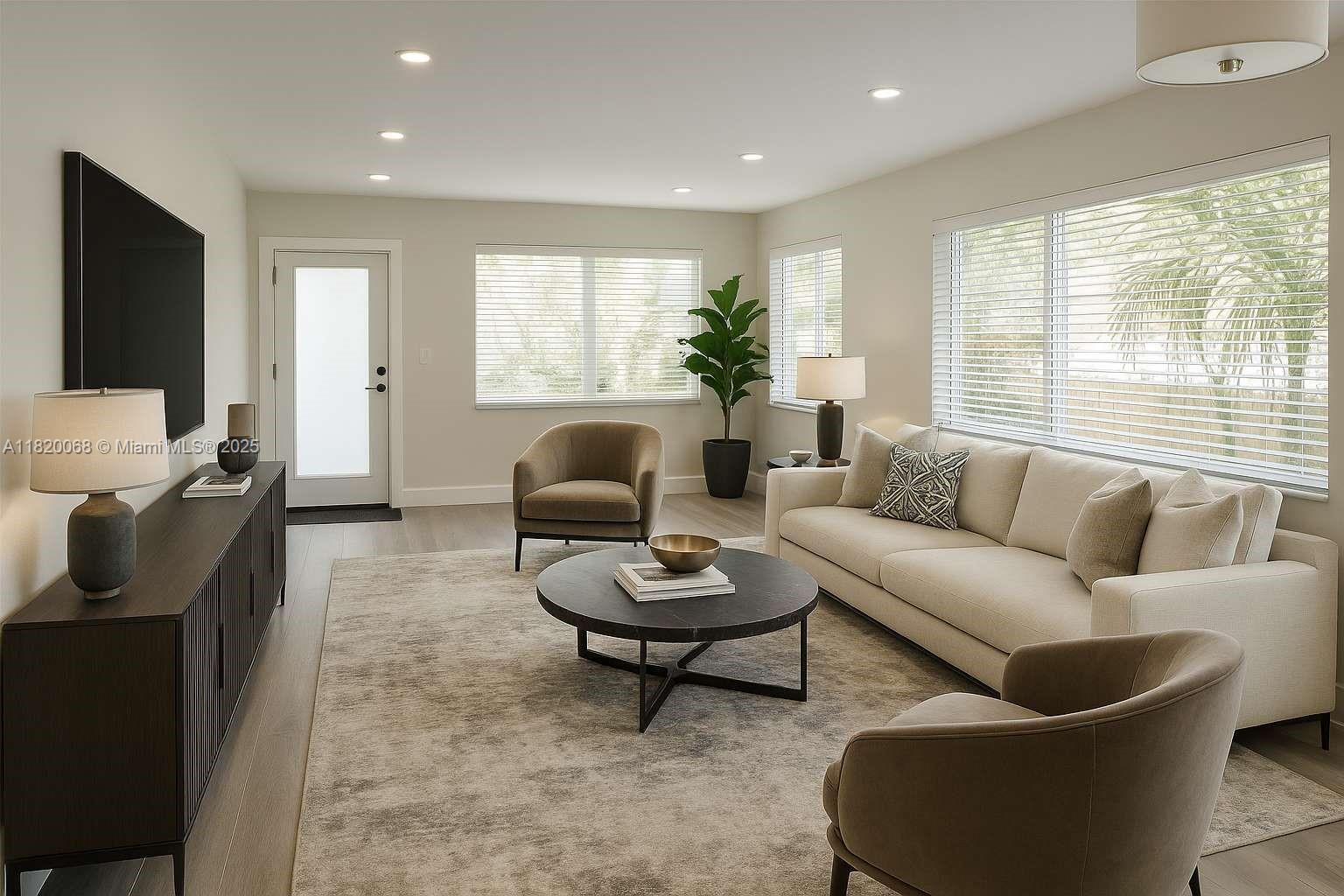 Bayside Miami, FL 33138 - Photo 6 of 44 a living room with furniture and a large window