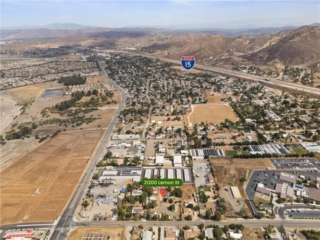 an aerial view of a city