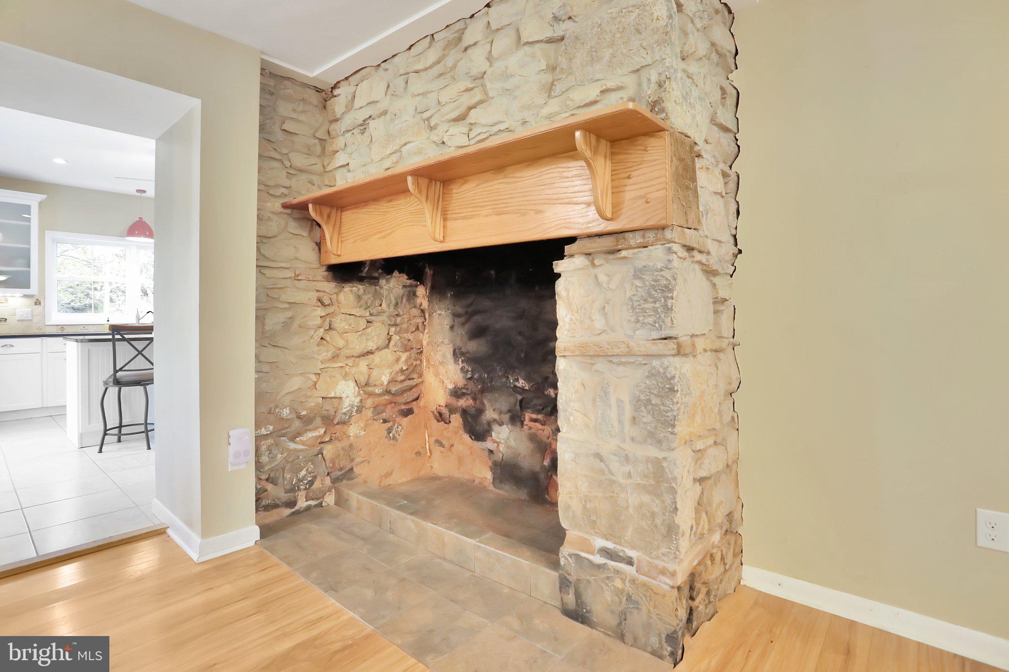 12524 Big Pool Road Clear Spring, MD 21722 - Photo 3 of 41 Original stone fireplace in foyer