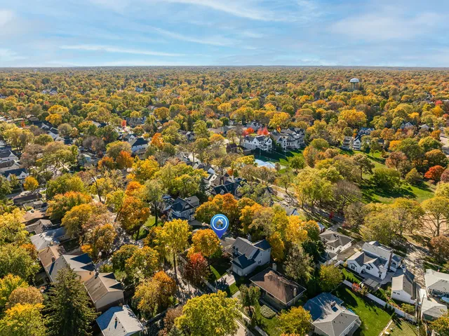 an aerial view of multiple house