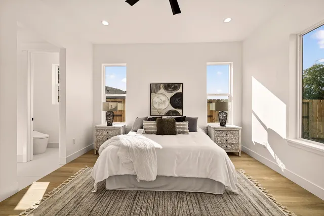 a view of houses with an outdoor space and lakeside