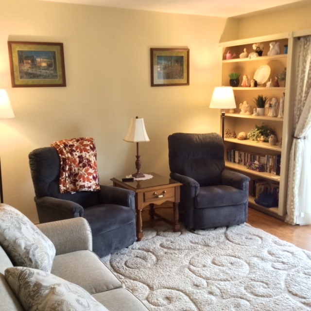 23 Cherry Hill, Unit 124 Hampton, IL 61256 - Photo 17 of 25 a living room with furniture and a lamp