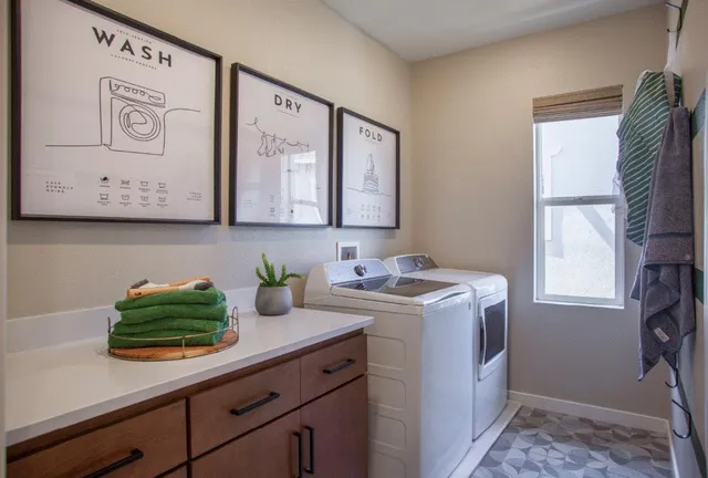 a room with storage and utility