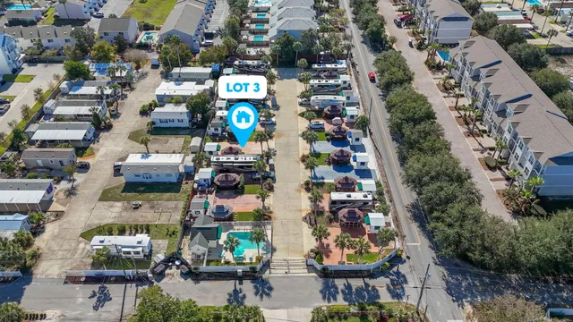 an aerial view of multiple house