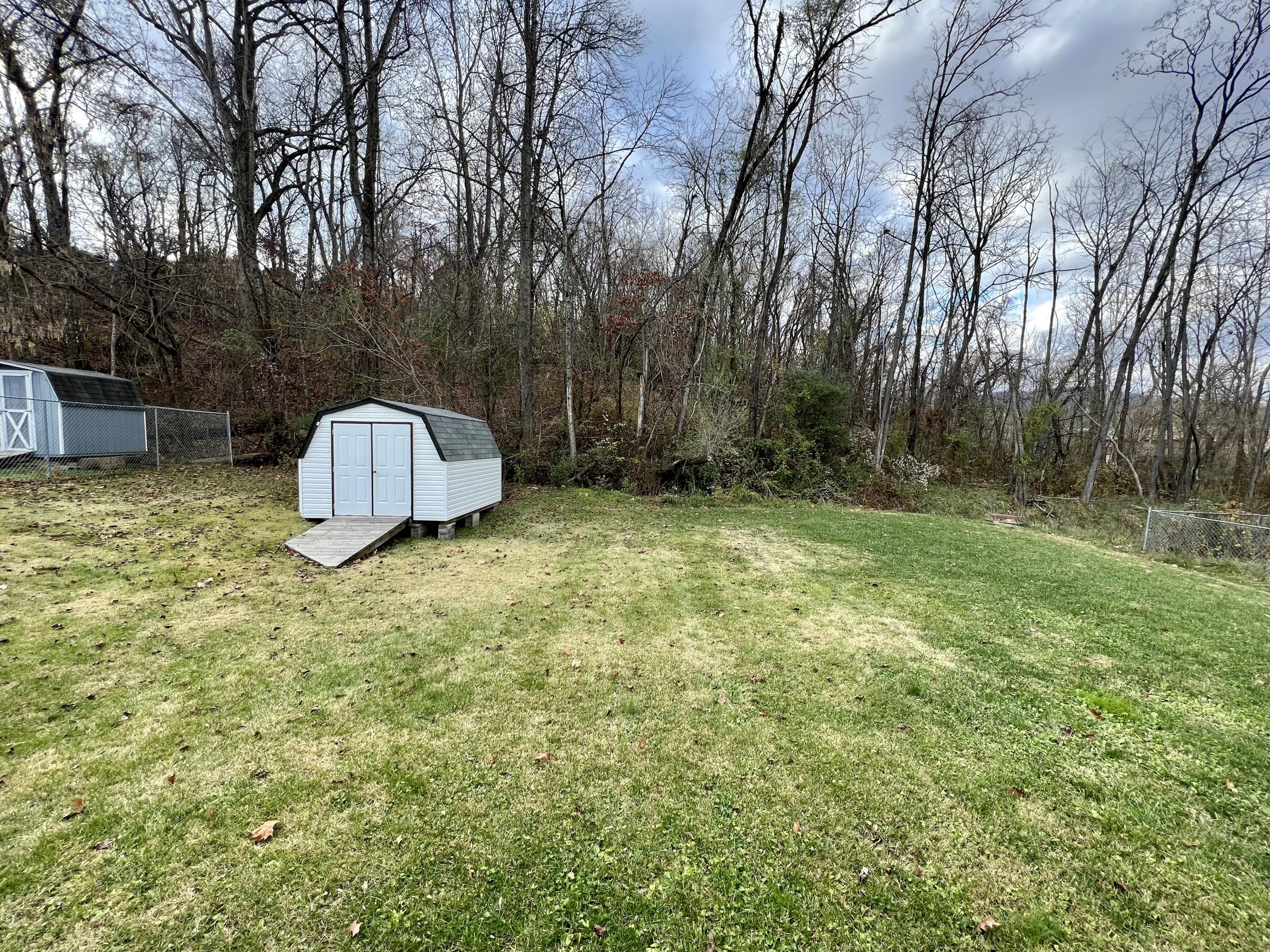 5721 Green Ridge Road Roanoke, VA 24019 - Photo 16 of 16 a view of a backyard with a small cabin and chair