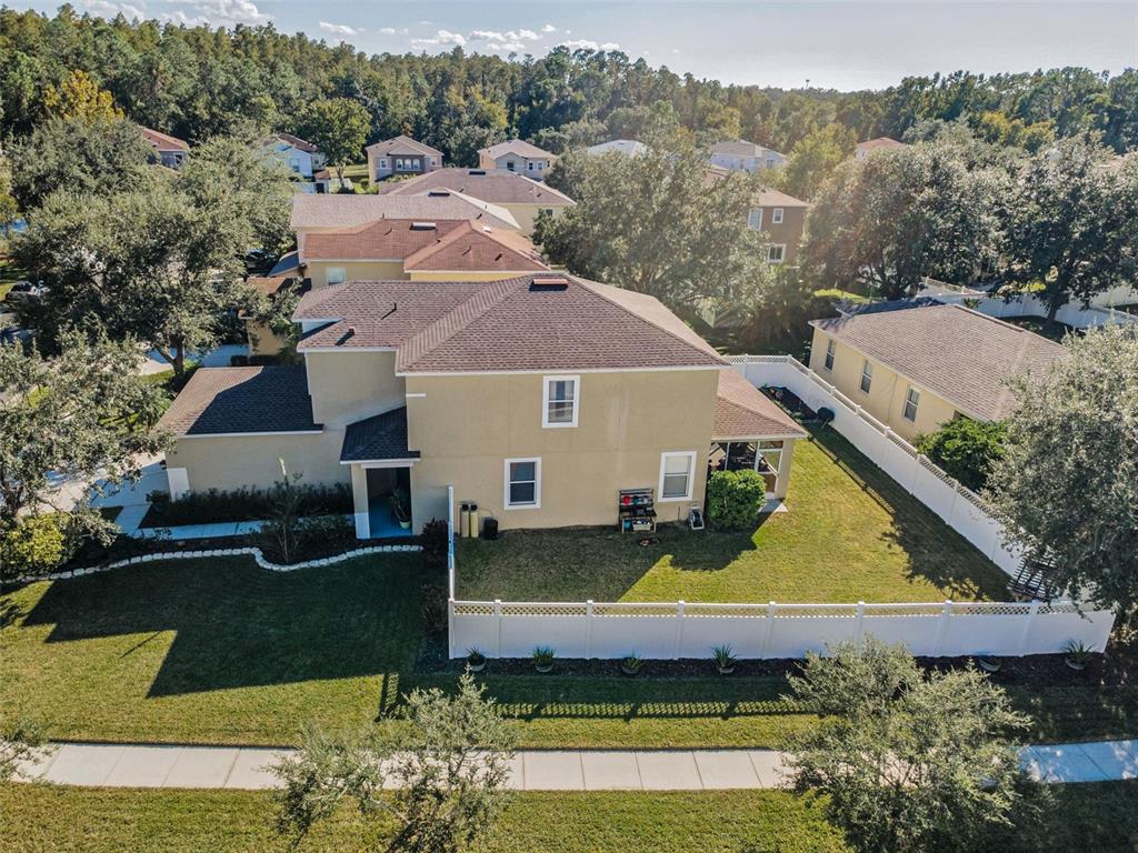 3619 Hatchbend Way Wesley Chapel, FL 33544 - Photo 53 of 86 an aerial view of a house with swimming pool garden and patio