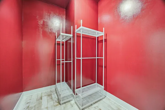 a bath tub sitting next to a window