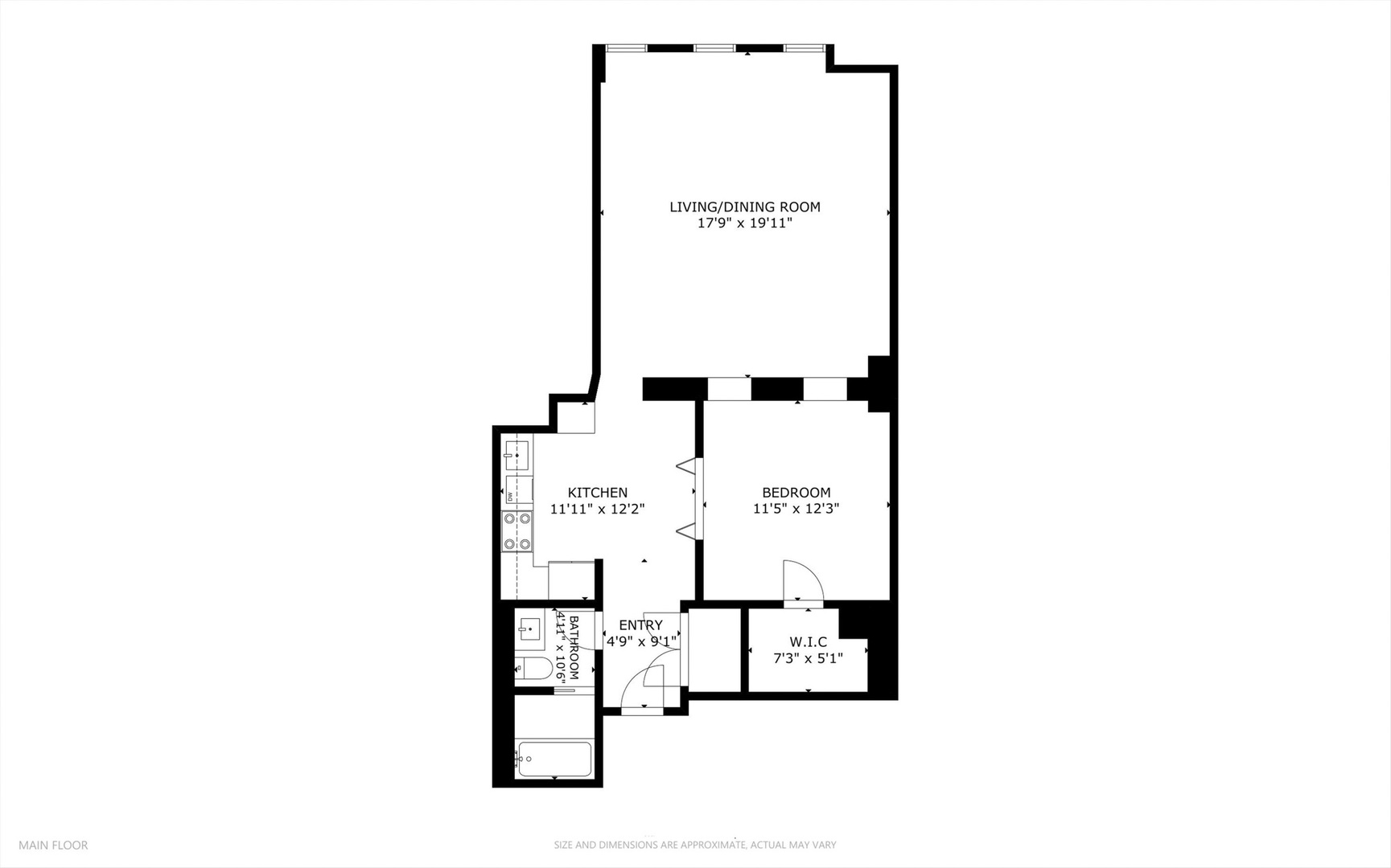 40 East 9th Street, Unit 1103 Chicago, IL 60605 - Photo 22 of 22 a picture of a floor plan