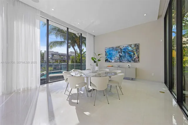 a view of a living room and bathroom