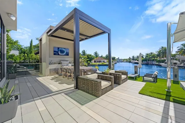 a view of outdoor space yard deck patio and swimming pool