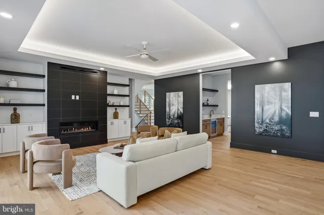 a view of entryway with stairs and wooden floor