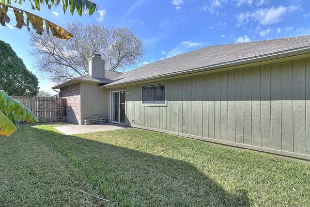 a backyard of a house