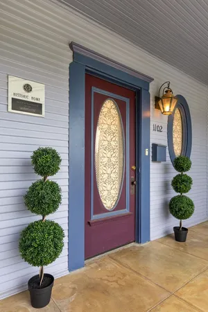 a view of a front door of a house