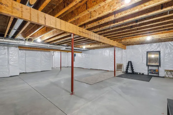 a view of a garage