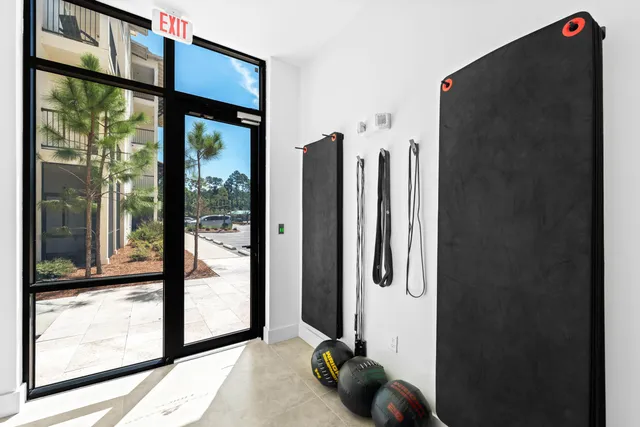 a view of a pathway with a house in the background