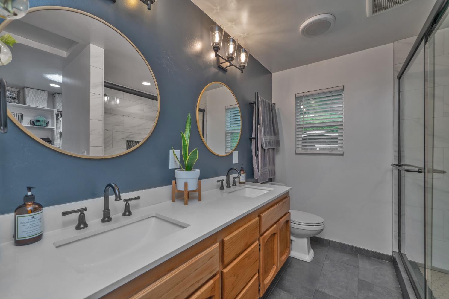 2320 Old Blair Mill Road Pollock Pines, CA 95726 - Photo 10 of 45 Primary bathroom, double sinks and dual head shower,