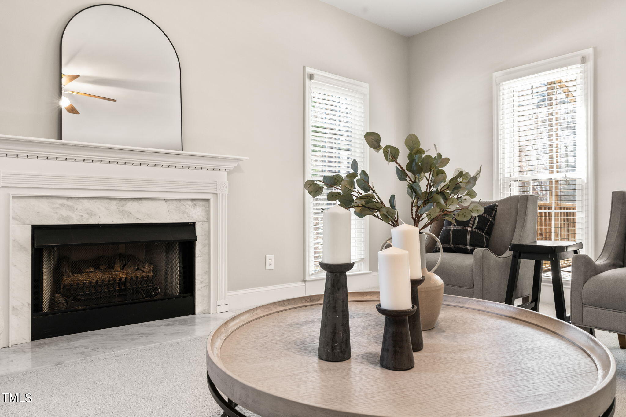 1708 Turtle Ridge Way Raleigh, NC 27614 - Photo 12 of 51 a dining room with fireplace a table and chairs