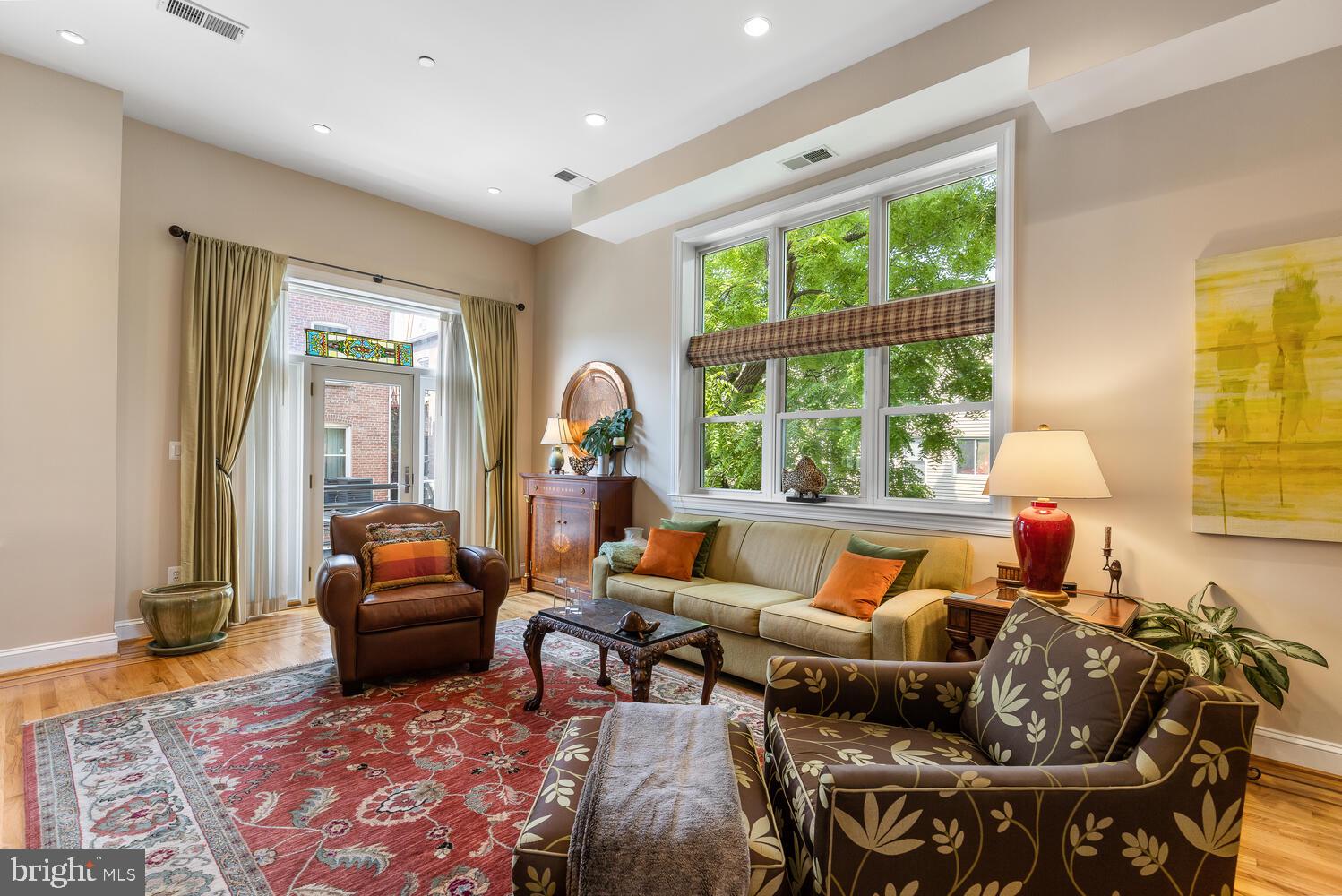 1328 Park Road Northwest, Unit D Washington, DC 20010 - Photo 4 of 53 Living room w 12ft ceilings + beautiful hardwood