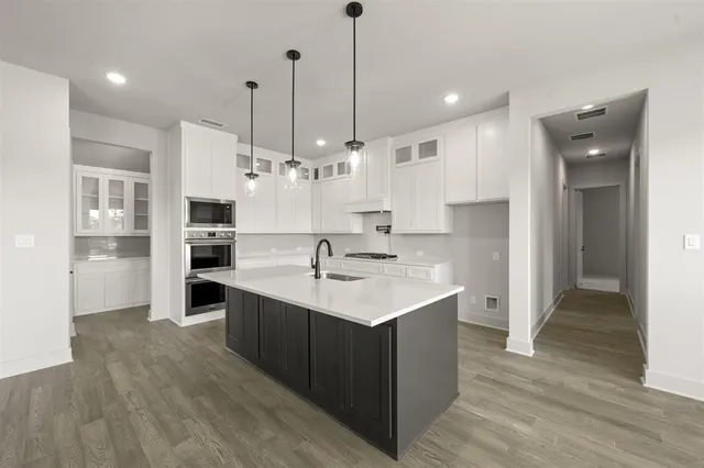 a open hall with a large window